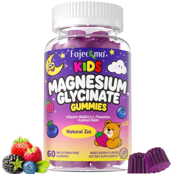 Gomitas glicinato magnesio para niños - frente del envase