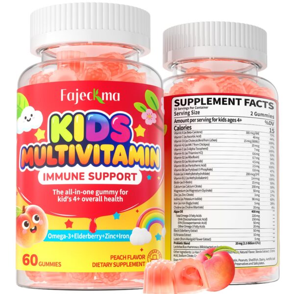 Version 1.0.0 Frasco de gomitas multivitamínicas Fajeckma