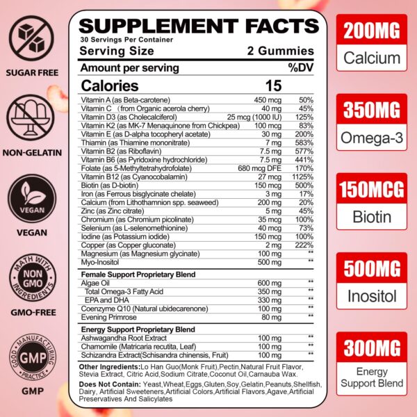 Fajeckma gomitas multivitaminicas etiquetado