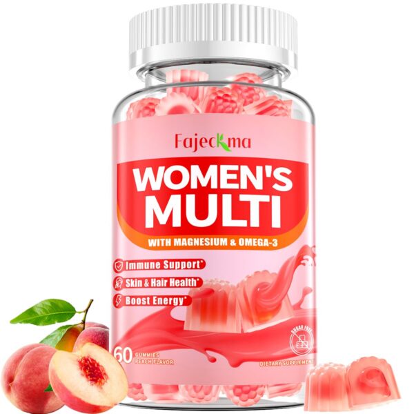 Gomitas multivitamínicas para mujeres frente etiqueta