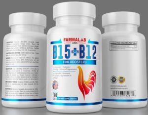 Farmalab B-12 y B-15 suplemento para gallos 100 tabletas