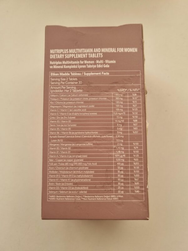 Version 1.0.0 Suplemento vitamínico integral mujeres FARMASi nutriplus 60 gel