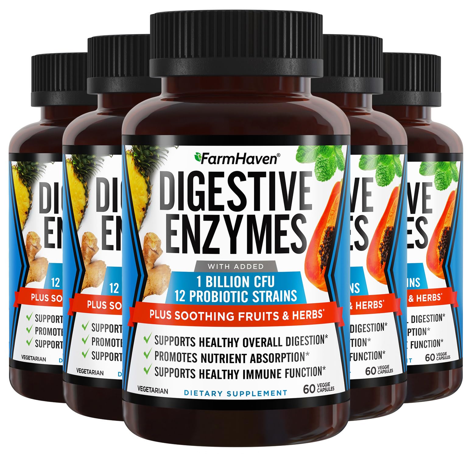 FarmHaven Digestive Enzymes with Probiotics and Herbs