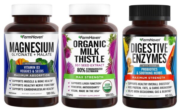 Version 1.0.0 FarmHaven magnesio glicinato y malato etiqueta frontal