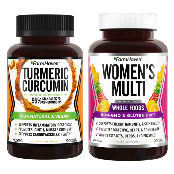 Paquete FarmHaven multivitaminico mujeres curcuma suplementacion