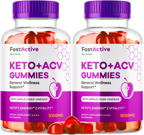 Fast Active Keto ACV gomitas paquete de 2 botellas 120 unidades