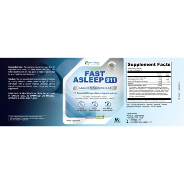 Fast Asleep 911 fórmula para descanso profundo y reparador