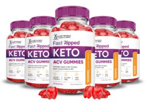 Fast Ripped Keto ACV gomitas sabor delicioso 60 unidades