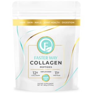 Frasco de Faster Way Collagen Peptides frente