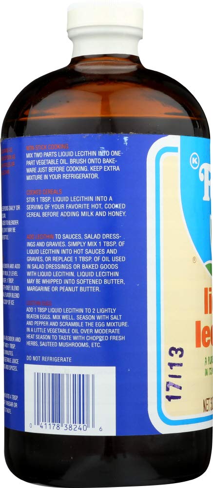 Frasco de Lecitina Fearn etiqueta lateral