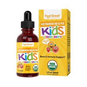 Version 1.0.0 Frasco gotas Vitamina D3 K2 Feel Great para bebés y niños