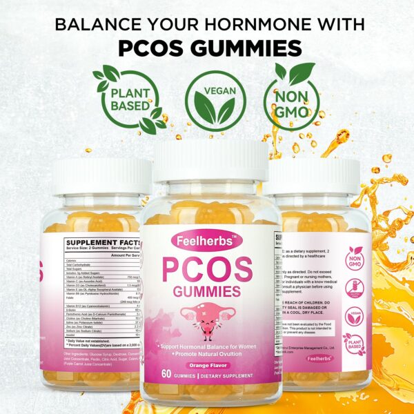 Gomitas PCOS sabor naranja frasco