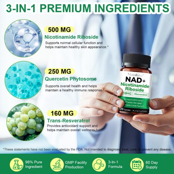 Version 1.0.0 Etiqueta de ingredientes NAD+ Feeliville