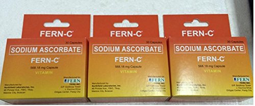 Fern-C suplemento vitamina C 30 cápsulas paquete de 3