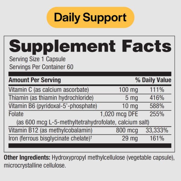 Etiqueta interior y lista de ingredientes