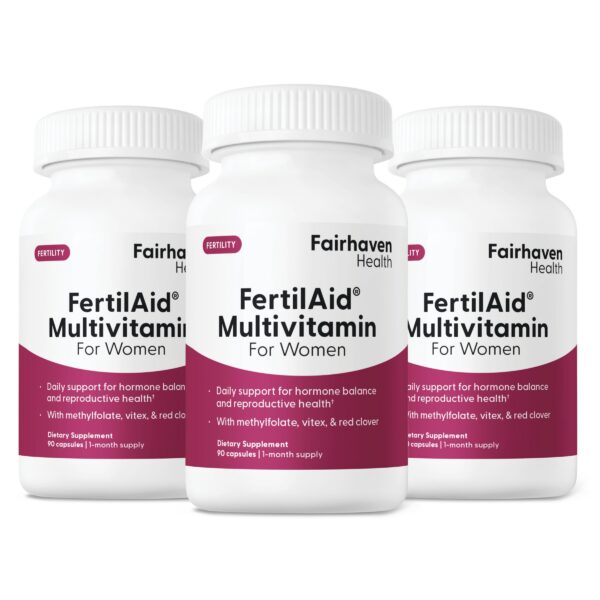 FertilAid para mujeres suplemento fertilidad cápsulas veganas