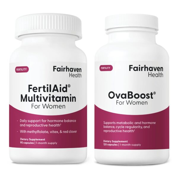 FertilAid y Ovaboost envase frontal