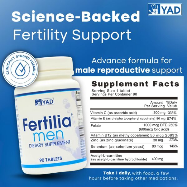 Frasco Fertilia Men con tabletas