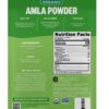 Etiqueta del polvo de amla orgánico