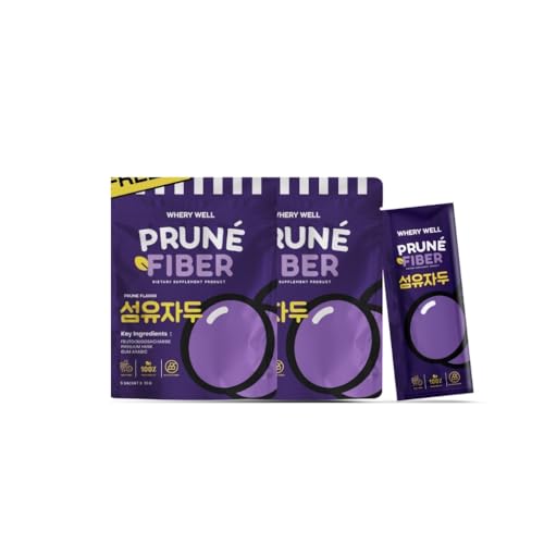 Fibra de ciruela Whery Well 5 sobres paquete de 2 suplemento polvo