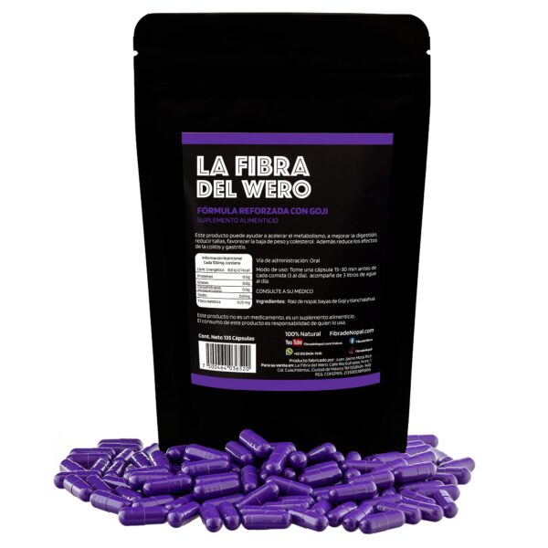 Version 1.0.0 fibra del wero nopal con frutas de goji paquete mes y medio