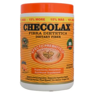 Version 1.0.0 Fibra dietética CHECOLAX sabor naranja 10.5 oz frasco