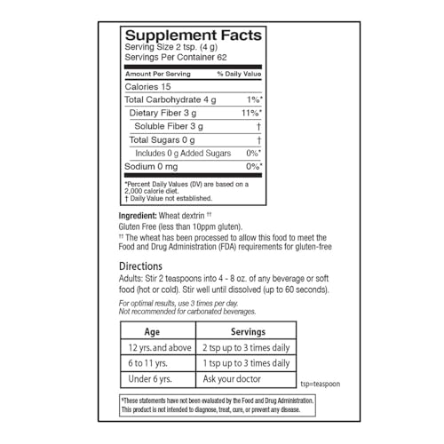 Fibra prebiótica sin sabor que no cambia textura de bebidas