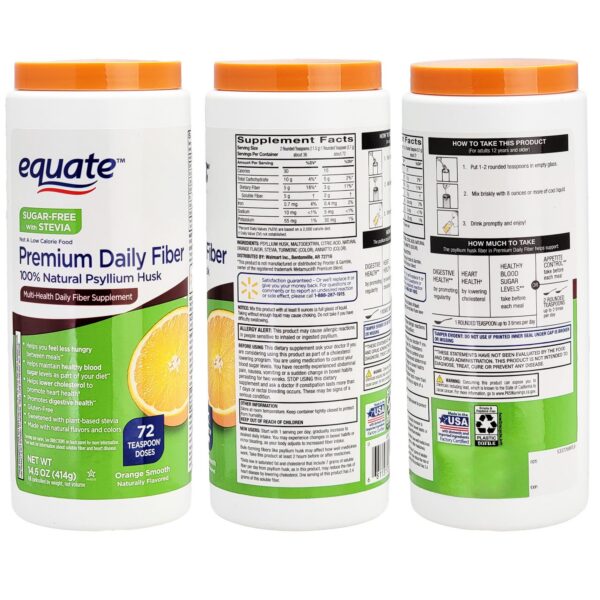 Version 1.0.0 Detalle del empaque Healthy Surplus fibra diaria psilio sabor naranja