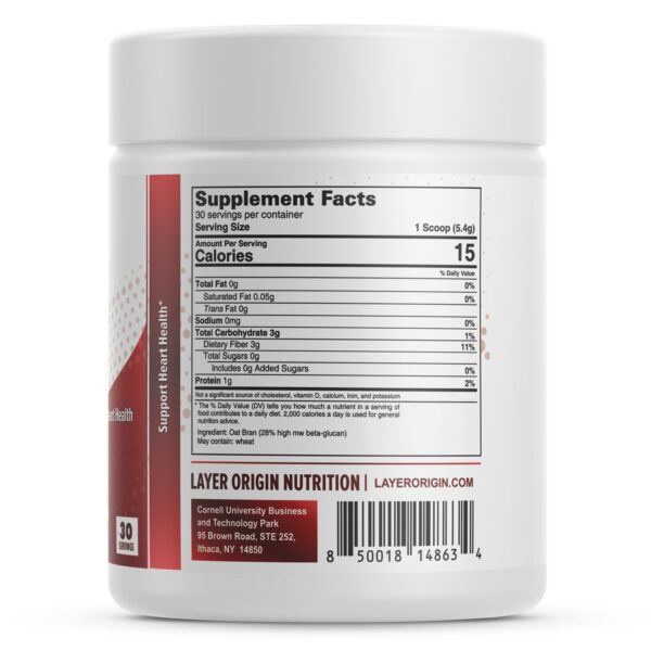 Fibra de salvado de avena Layer Origin para control de colesterol
