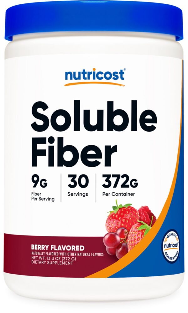 Fibra soluble Nutricost polvo sabor berry suplemento vegano