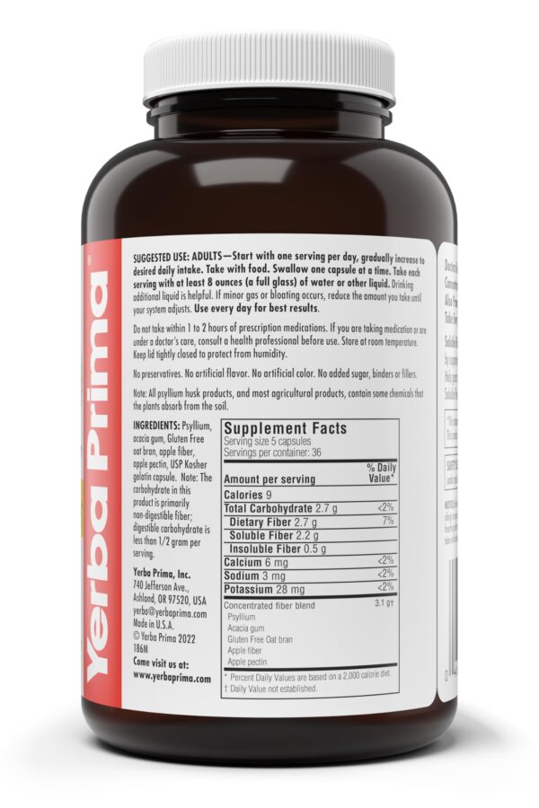 Fibra soluble Yerba Prima sin aditivos no GMO salud digestiva