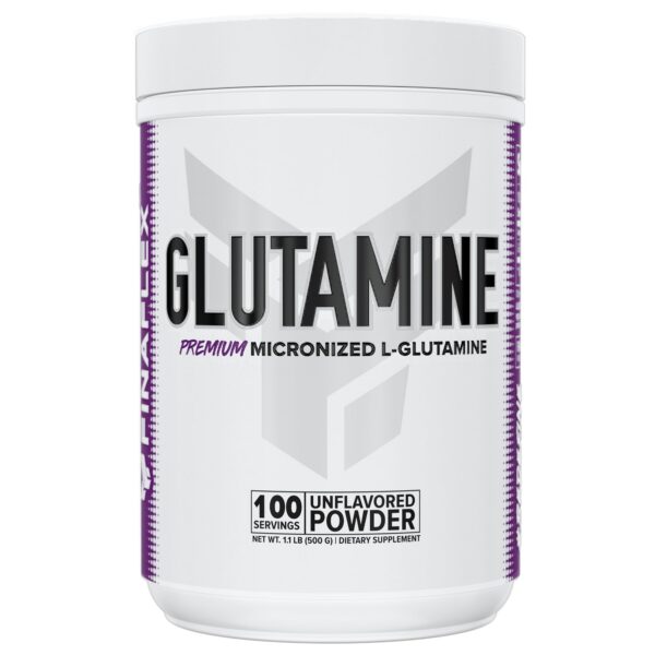FINAFLEX Pure GLUTAMINE frasco sin sabor y etiqueta