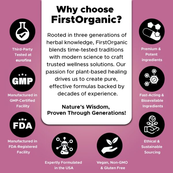 Frente de etiqueta FirstOrganic UTI Flora & Odor Pro+