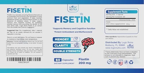 Etiqueta frontal fisetina 200 mg