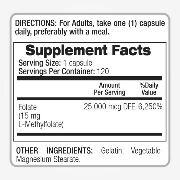 Version 1.0.0 Detalle de cápsulas de methylfolate