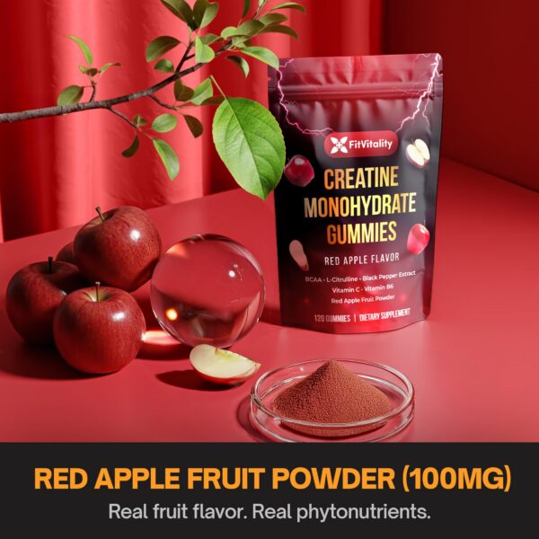 Detalle de sabor Manzana Roja en empaque