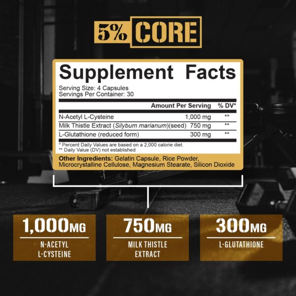Frasco de cápsulas 5% Core