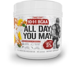 5% Nutrition Rich Piana AllDayYouMay BCAA polvo frasco