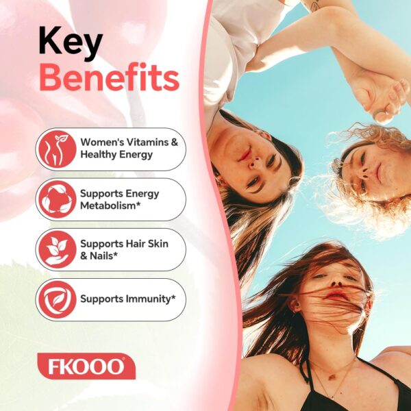 Etiqueta del suplemento FKOOO para mujer
