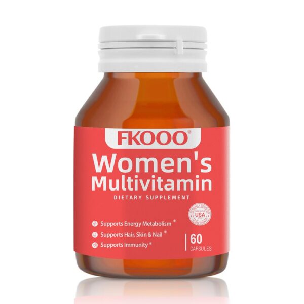 Frasco de FKOOO multivitamínico para mujer