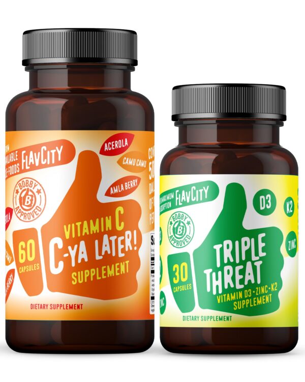 Frente del set FlavCity C-Ya Later y Triple Threat