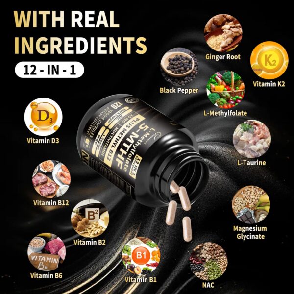 Cápsulas veganas de L-Methylfolato 15 mg