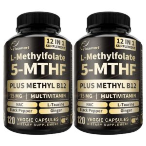 Fleamart L-Methylfolate 15 mg cápsulas veganas - frasco front