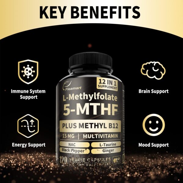 Paquete de 2 cajas Fleamart L-Methylfolato