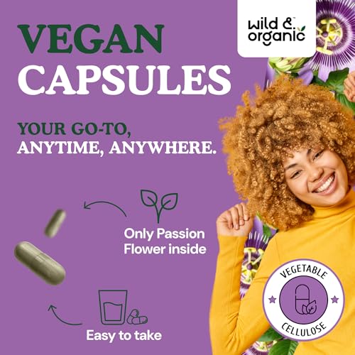 Cápsulas de flor de pasión en mano, demostración del producto