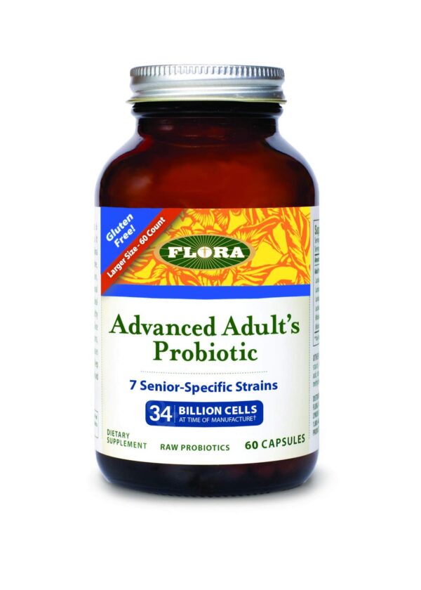 Version 1.0.0 Frasco Flora Probiótico Avanzado para adultos mayores 55+