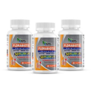 Version 1.0.0 Florabiotix probiótico paquete de 3 apoyo digestivo e inmunológico