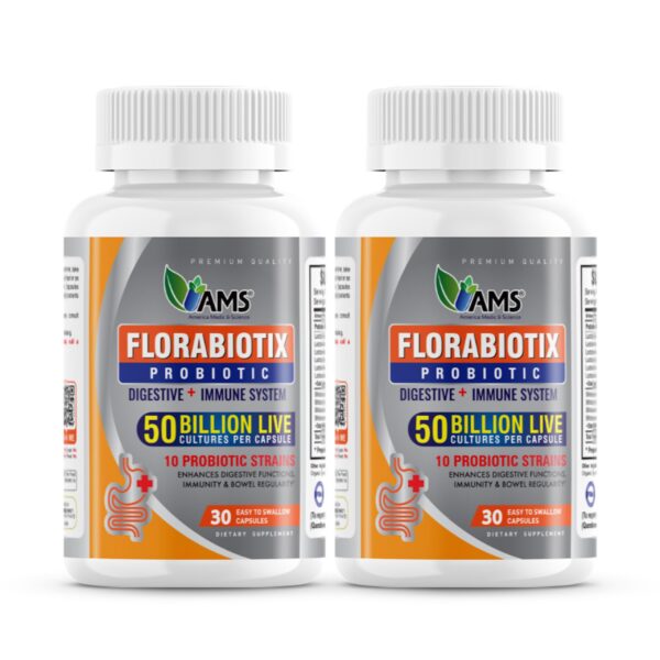 Florabiotix probiótico suplemento para digestión salud inmunidad frascos
