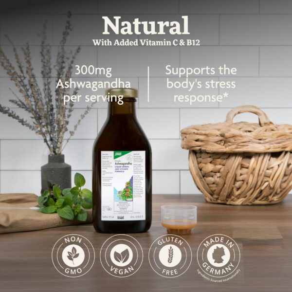 Floradix Ashwagandha extracto herbal botella detallada