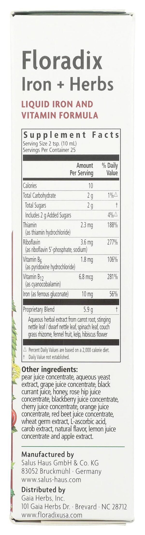 Frasco Floradix Floravital 3x250 ml